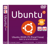 Ubuntu 20.04 Focal Fossa Bootable DVD - Installation Disc 32bit / 64 bit